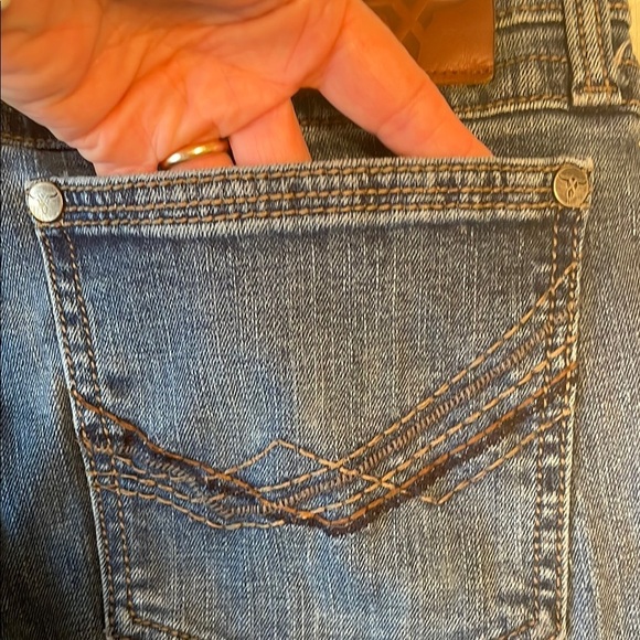 Wrangler 20X Style 44 Men's Slim Straight Blue Jeans Size 32 x 34 Zip Fly EUC - Picture 10 of 10